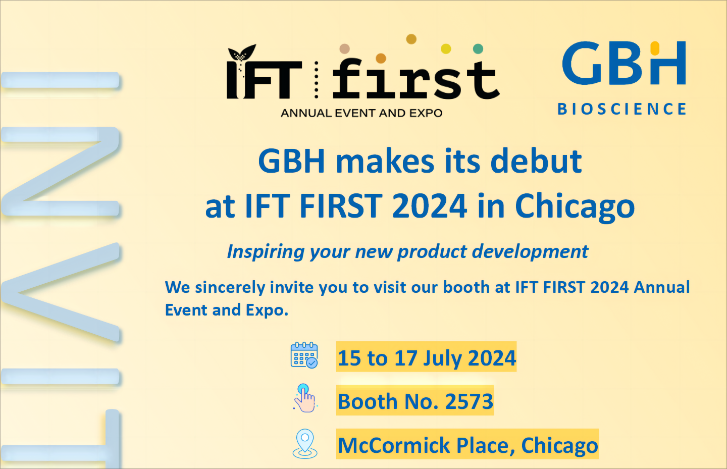 Exhibition News | GBH makes its debut at IFT FIRST 2024